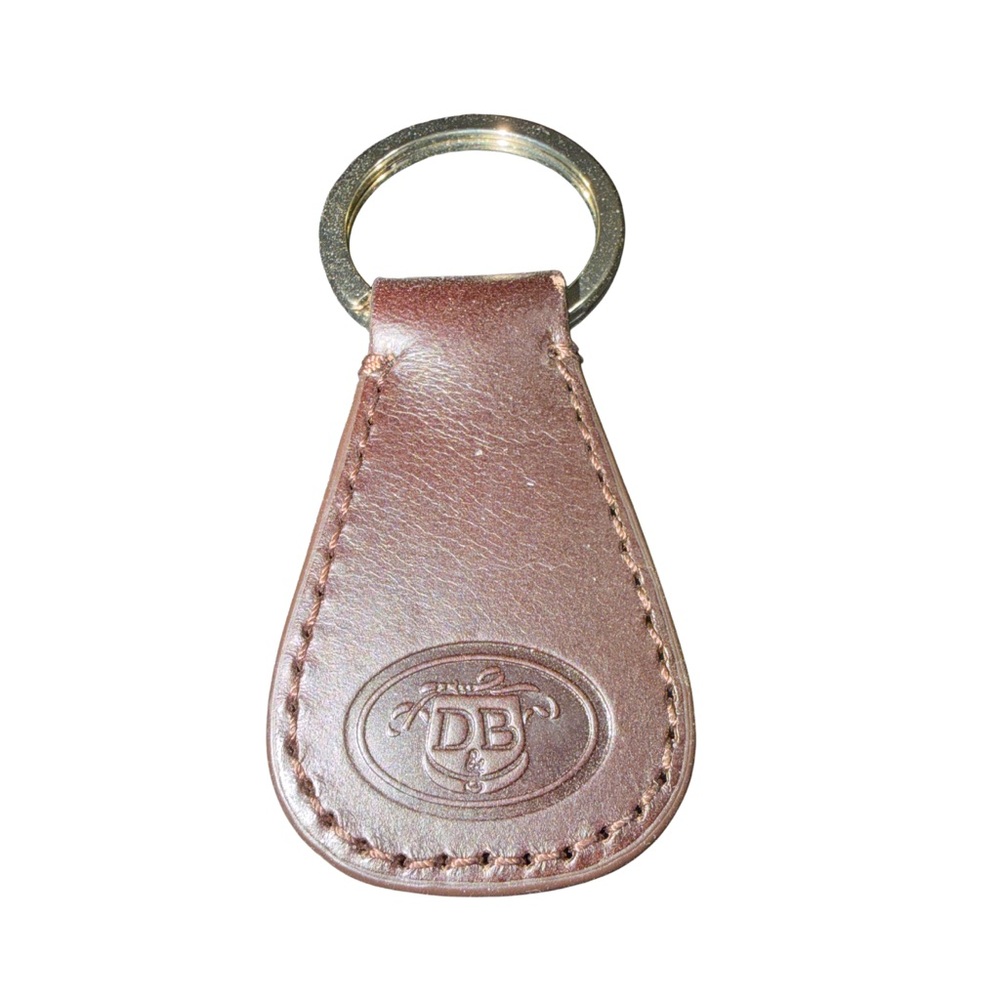 Dooney & Bourke Brown Leather Key fob bag charm key Holder